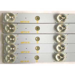 KIT DE LED'S PARA TV NEC (5 PIEZAS) / 42037001 / 420TT16 V2 / 77900 / PANEL TPT420H2-HVN06 / MODELO E425