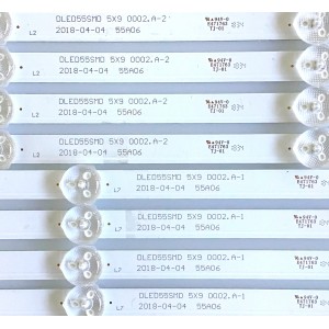 KIT DE LED'S PARA TV RCA (10 PIEZAS) / DLED55SMD 5X9 0002.A-2 / 55A06 / 50201001 / PANEL'S LC546PU2L  / LK550RA1A08 / MODELO RNSMU5536-B