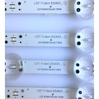 KIT DE LED'S PARA TV LG (4 PIEZAS) / EAV63993003 / 65UK63 / LGIT.TRIDENT.65UK65 / 3PCM00797A / PANEL NC650DQG-AAGX1 / MODELO 65UK6090PUA BUSVLOR / 73 CM /