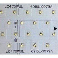 KIT DE LED'S PARA TV LG (10 PIEZAS) ((COMPLETO)) / 6916L-0079A / 470065 / 0948(090829) / PANEL LC470WUL / MODELO SV472XVT / 52 CM X 11 CM / 