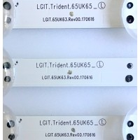 KIT DE LED'S PARA TV LG (4 PIEZAS) / EAV64013803 / LGIT.TRIDENT.65UK65 / 65UK63 LED ARRAY_REV0.0_180628_3PCM00797A / PANEL NC650DQG-ABGX5 / MODELO 65UK6090PUA BUSGLOR