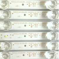 KIT DE LED'S PARA TV TCL (6 PIEZAS) / GIC65LB51_3030F2.1D / 4C-LB6508-ZM / GIC65LB51_3030F2.1D_V0.3_20180419 / PANEL LVU650NDEL MD9W00 / MODELOS 65S423 / 65S4LDAA / 65S421TCAA