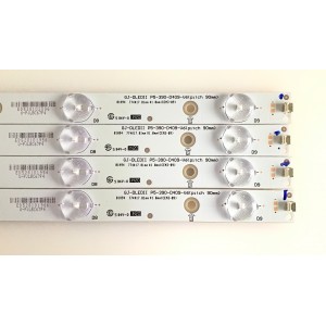 KIT DE LED'S PARA TV VIZIO (4 PIEZAS) / GJ-DLEDII / P5-390-D409-V6 / CEM3-09 / U-PJLBC67F4 / PANEL TPT390J1-HVN04 Rev S000Q / MODELOS E390-B1E LTFWPSDQ / E390-B1E LTTWPSDQ