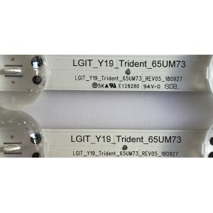 KIT DE LEDS PARA TV LG ( 5 PZ ) / EAV64592101 / LGIT_Y19_TRIDENT_65UM73 / 1A51B / PANEL NC650DQG-AAHX1 / MODELOS 65UM7300AUE / 65UM7300PUA.BUSYDOR