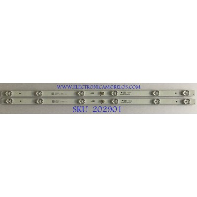 KIT DE LEDS PARA TV INSIGNIA (2 PIEZAS) / JL.D32061330-004AS-M / 4C-LB320T-JF3 / N170826 / PANEL LVW320CSDX E21 V61 / LVW320CSDX E22 V4 / MODELO NS-32DR310NA17