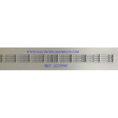 KIT DE LEDS PARA TV JVC (4 PIEZAS) / 4C-LB500T-HR4C / 50HR332M09A0 V0 / 50D1200 / LE0N06R0-D-K / PANEL LVF500CMDX / MODELO S150FS / 96CM