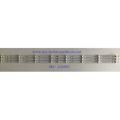 KIT DE LEDS PARA TV HKPRO (3 PIEZAS) / PC64366B / TL43JTX332M08A0 V0 / 035-430-3030-3 / PANEL LVF430CSD0 E1 V54 / MODELO HKP43F16