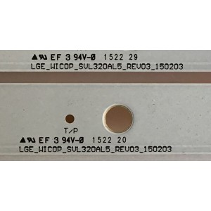 KIT DE LEDS PARA TV LG (2 PIEZAS) / LC32490152A / LGE_WICOP_SVL320AL5_REV03_150203 / 150203 / PANEL NC320DXE-SADP2 / MODELO 32LF510B