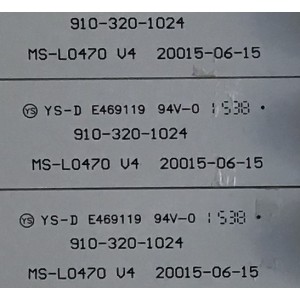 KIT DE LEDS PARA TV SEIKI (3 PIEZAS) / 910-320-1024 / MS-L0470 V4 / PANEL LC320TU2A 11 / MODELO SE32HY