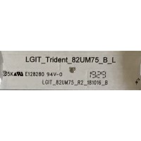 KIT DE LEDS PARA TV LG (12 PIEZAS) / EAV64592901 / EAV64592801 / LGIT_TRIDENT_82UM75_B_L / 1761B / PANEL HC820DQF-VCXR1-211X / MODELO 82UM8070PUA.BUSJLJR