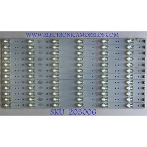 KIT DE LEDS PARA TV PROSCAN (12 PIEZAS) / 30350006202 / LED50D6-01(A) / 48400001330050-1 / PANEL V500HJ1-PE8 REV.C3 / MODELOS PLDED5068A-E A1508 / 50E3500A / LT-50EM76