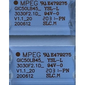 KIT DE LEDS PARA TV TCL (2 PIEZAS) / GIC50LB45 / GIC50LB45_3030F2.1D_V1.1_20 / 4C-LB5013-ZM06J / PANEL LVU500NDEL / MODELO 50S434 