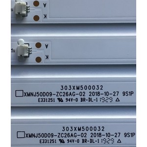 KIT DE LED'S PARA TV ATVIO (4 PIEZAS) / NUMERO DE PARTE 303XM500032 / XMNJ50D09-ZC26AG-02 / 2010055721-1 / 532WY500M05 / 190727AFS / E331251 / PANEL LS500PU1L03 / MODELO ATV5017ILED