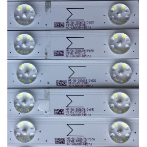 KIT DE LED'S PARA TV TCL (14 PIEZAS) / NUMERO DE PARTE 65HR330M08 / 65HR330M08A3  V3 / 65HR330M08B3  V3 / 65HR330M08C3  V3 / 4C-LB6508-HR / PANEL LVU650NDJL CDW00 V1 / MODELO 65S535