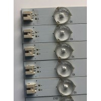 KIT DE LED'S PARA TV SEIKI (11 PIEZAS) / NUMERO DE PARTE B001PGBYZF8L / L.14.165009010 / L.14.165009020 / PANEL T500H1-P01-D02 / MODELO SE501TS