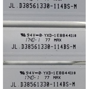 KIT DE LED'S PARA TV ELEMENT (3 PIEZAS) / NUMERO DE PARTE JL.D38561330-114BS-M / 8149010039004 / 18BE530 / PANEL CN385CN9520 / MODELOS  ELSW3917BF / ELSW3917BF K7D1M