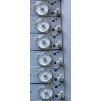 KIT DE LED'S PARA TV WESTINGHOUSE (12 PIEZAS) / NUMERO DE PARTE 303TH550067 / TFMT55D07-ZC21AG-02 / TH550M17 / 910-550-1047 / PANEL T550-DXA-DLED / MODELO WD55FB1530