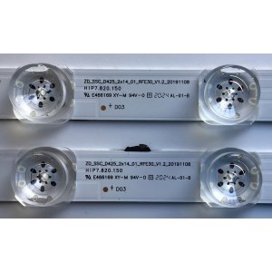 KIT DE LED'S PARA TV HISENSE (2 PIEZAS) / NUMERO DE PARTE HD425X1U81-T0L3+2019110801+SVH425A11 / ZD_SSC_D425_2X14_01_ RFE30_V1.2_20191108 / HIP7.820.150 / 1232141 / E466169 / PANEL HD425X1U51-T0L3/S0/GM/R0H / MODELO 43R6090G5