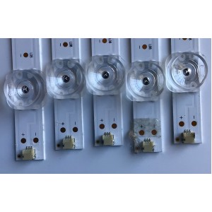 KIT DE LED'S PARA TV INSIGNIA (5 PIEZAS) / NUMERO DE PARTE JL.D55081330-0031S-M / JL.D55081330-0031S-M_V01 / PANEL JHD550N1F81-TX/S0/FM/ROH/BBY / MODELO NS55D420NA20