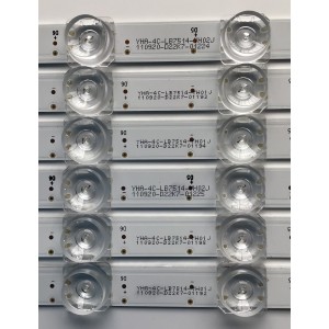 KIT DE LED'S PARA TV TCL (6 PIEZAS) / NUMERO DE PARTE TCL-75F8-3030FC / TCL-75F8-3030FC-A-LX20200601 VER.3 / TCL-75F8-3030FC-B-LX20200601 VER.3 / YHA-4CLB7514-YH / PANEL LVU750NDEL-CD9W03 V2 / MODELO 75S431