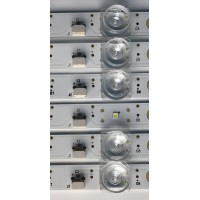 KIT DE LED'S PARA TV TCL (6 PIEZAS) / NUMERO DE PARTE TCL-75F8-3030FC / TCL-75F8-3030FC-A-LX20200601 VER.3 / TCL-75F8-3030FC-B-LX20200601 VER.3 / YHA-4CLB7514-YH / PANEL LVU750NDEL-CD9W03 V2 / MODELO 75S431