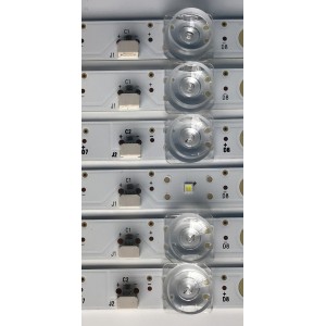 KIT DE LED'S PARA TV TCL (6 PIEZAS) / NUMERO DE PARTE TCL-75F8-3030FC / TCL-75F8-3030FC-A-LX20200601 VER.3 / TCL-75F8-3030FC-B-LX20200601 VER.3 / YHA-4CLB7514-YH / PANEL LVU750NDEL-CD9W03 V2 / MODELO 75S431