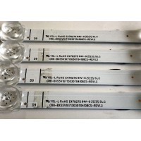 KIT DE LED'S PARA TV HISENSE (4 PIEZAS) / NUMERO DE PARTE BX55V1U713030T04108CS / CRH-BX55V1U713030T04108CS-REV1.2 / 1205540 / 22365800 / 200810X / PANEL HD550V1U51-T0L2/S0/GM/ROH / MODELOS 55H6510G / 55R6040F / 55R7F / 55R6040G