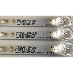 KIT DE LED'S PARA TV (3 PIEZAS) / NUMERO DE PARTE 30339007042 / LED39D07-ZC26AG-02 / 39000M79 / C20C21 / 191120AF6 / E78030 / 6710-A0 