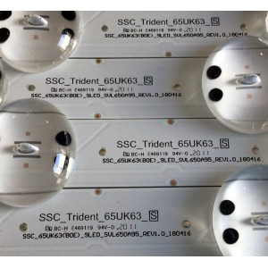 KIT DE LED'S PARA TV LG (4 PIEZAS) / NUMERO DE PARTE EAV63993002 / SSC_Trident_65UK63_S / SSC_65UK63(BOE)_9LED_SVL650A95_REV1.0_180416 / PANEL'S NC650DQG-AAGX1 / NC650DQG-AAGX3 / MODELOS 65UM6900PUA / 65UK6090PUA / 65UK6300PUE / 65UK6200PUA / 65UN6950ZUA