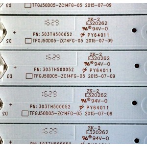 KIT DE LED'S PARA TV ELEMENT (10 PIEZAS) / NUMERO DE PARTE 303TH500052 / TFGJ50D05-ZC14FG-05 / TH500M22 / 910-500-1047 / PANEL T500-16A-DLED / MODELOS ELST5016S / ELST5016S B6A2M / C6A2M / C6A9M / D6A2M / ELST5016S E6A9M / E6C0M / F6C0M / G6C0M