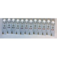 KIT DE LED'S PARA TV PHILIPS (12 PIEZAS) NUMERO DE PARTE 303HX750001E / HFSX75D07-ZC23AG-03E / HX750M06 / PANEL BOEI750WQ1-N9D / MODELOS 75PFL5604/F7A / 75PFL5704/F7