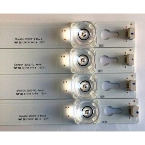 KIT DE LED'S PARA TV TCL (8 PIEZAS) NUMERO DE PARTE 4C-LB4904-YM / 4C-LB4905-YM / 2D02711 / 2D02712  REV.K / UU44BC-837-S-8-0004-S / UU44BC-837-S-8-0003-S / DS-4C-LB4904-YM06J / DS-4C-LB4905-YM06J / PANEL LVF485ND1L  CD9W07 / MODELO 49S412