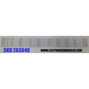 KIT DE LED'S PARA TV VIZIO 5 PIEZAS ORIGINALES  / NUMERO DE PARTE LBM430P1001 / LBM430P1001-AE-3S / EVTLBM430P1001-AE-3S / E349376 / PANEL TPT430H3-DUYSHA.D / MODELOS D43-C1 / D43-D1 / D43N-E1