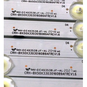 KIT DE LED´S PARA TV HISENSE (8 PIEZAS) / NUMERO DE PARTE SVH500AD5 / JHD500X3U51-TA / JHD500X3U51-TAB1 / CRH-BX50X3303016089AFREV1.6 / E493538 / 2019112601 / PANEL JHD500X3U51-TA\S0\FJ\GM\MCKD-1\ROH / MODELO 50R86