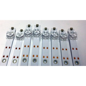 KIT DE LED´S PARA TV LG (8 PIEZAS) / NUMERO DE PARTE GC65D07-ZC46AG-04D / 303GC650048D / 2010093966 / 70401-01527 / 211221BB05 / 211221AB05 / GC650M19 / DISPLAY HV650QUB-F7D / MODELO 65UQ7570PUJ / 65UQ7570PUJ.CUSFBH