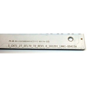 LED PARA MONITOR CURVO / NUMERO DE PARTE 49539A / BN96-49539A / LM41-00415A / S_CH71_27_SFL70_72_REV1.0_161201_LM41-00415A / E473485 / Q317A-05 / PANEL CY-PR270DGHV1H / MODELO LC27RG50 / LC27RG50FQNXZA CA03