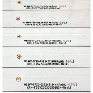 KIT DE LED'S PARA TV VIZIO (5 PIEZAS) / NUMERO DE PARTE CRH-F55VZ303005098CH-REV1.1 / F55VZ303005098CH / 0FZD-03E348124HNEOHS / 70401-00905 / 212509 / 158M01J21DCAM97KFXX / PANEL BOEI550WU1_H / MODELO V555-G4 / V555-G4 LHBFY