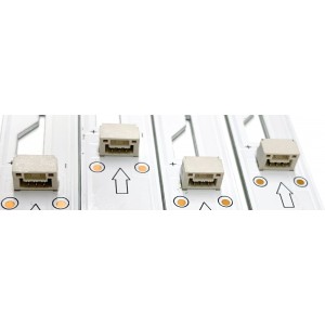 KIT DE LED'S PARA TV PHILIPS (4 PIEZAS) / NUMERO DE PARTE RF-BD500003SR30-0901 / 4C-LB500T-RF3C / E365061 / 2B6200K4A / A76380 / RA727 / PANEL LVU500CHDX / MODELO 50PFL4864/F7