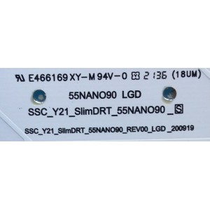 KIT DE LEDS PARA TV LG ( 20 PZ ) / NUMERO DE PARTE EAV65007701 / 55NANO90 / SSC-LGD / SSC_Y21_SLIMDRT_55NANO90_S / SSC_Y21_SLIMDRT_55NANO90_REV00_LGD_200919 / MODELO 55NANO90UPA.BUSYLJR