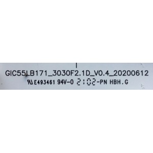 KIT DE LEDS PARA TV TCL ( 11 PZ) ((KIT INCOMPLETO, ORIGINALMENTE CONSTA DE 12 PZ) ) / NUMERO DE PARTE 4C-LB5508-ZM06J / *ZMJN*W1050*Z42*4 / *210127*10858*TG /  / MODELO 55S535 