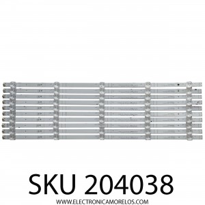 KIT DE LEDS PARA TV HISENSE (10 PZ) / NUMERO DE PARTE HD650Y1U51-T0L2+2021052101 / SVH650AP9+ZDJG / ZD_SSC_D650_5X10_02_TDE30_V1.30_20210521 / 1263425 / PANEL HD650Y1U51-T0L2/GM/MCKD3A/ROH / T650QVN07.5 / MODELO 65A6H