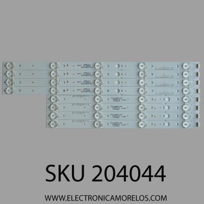 KIT DE LEDS PARA TV LG (8 PZ) / NUMERO DE PARTE CRH-A4330300105R6CNRVE1.0LTK / CRH-A4330300104L6CNRVE1.0 LTK / 7710-643000-R100 / 7710-643000-L100 / KE46M2JJ44 / PANEL RLD430WY (LD0-304) / LC430DGJ(SK)(A4) / MODELO 43UJ6200-UA.CUSYLH