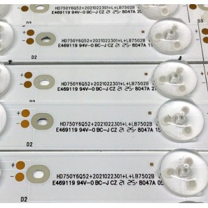 KIT DE LED'S PARA TV HISENSE (30 PIEZAS) / NUMERO DE PARTE LB7502B / HD750Y6Q52+2021022301+L / HD750Y6Q52+2021022301+R / MODELO 75"