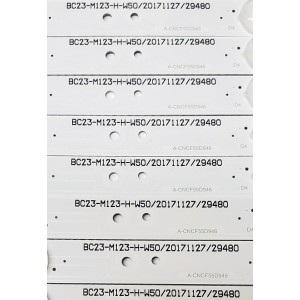 KIT DE LED'S PARA TV ELEMENT ((10 PIEZAS)) / NUMERO DE PARTE A-CNCF55D946 / 112600106/C003 / 3088TB7D423123H5008626 / BC23-M123-H-W50/20171127/29480 / PANEL T550-V35-DLED / MODELO E4SFT5517