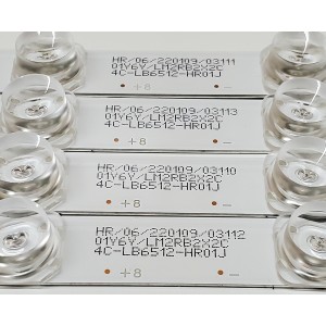 KIT DE LED'S PARA TV TCL ((4 PIEZAS)) / NUMERO DE PARTE 65HR330M12A1 V0 / 65HR330M12A1 / 4C-LB6512-HR01J / LM2RB2X2C / 220109 / 65F8 12*4-A15 / E493461 / HBH-L2 / PANEL LVU650NDEL CS9W07 / DISPLAY ST6451D02-3 VER.2.1 / MODELO 65A445