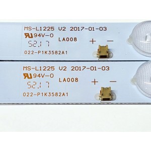 KIT DE LED'S PARA TV SCEPTRE ((2 PIEZAS)) / NUMERO DE PARTE MS-L1225 V2 / 022-P1K3582A1 / LA008 / 18MB300B81F0100084209740 / 18MB300B81F0100084209741 / 117-120LM 2.8-3.0V 19 / MODELO SPTV32D7