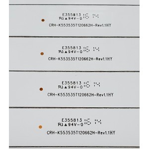 KIT DE LED'S PARA TV LENOVO ((12 PIEZAS)) / NUMERO DE PARTE CRH-K553535T120662H-REV1.1 / 8149010655010 / E355813 / 201876 / B1M01H21PDA2673K / CRH-K553535T120662H / MODELOS 55E6 / 55G5U / 55G5i / 55E6T