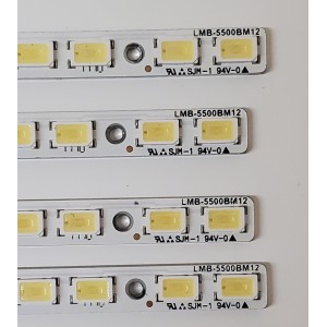 KIT DE LED'S PARA TV SAMSUNG ((4 PIEZAS)) / NUMERO DE PARTE LMB-5500BM12 / LMB5500BM12 / LJ64-02391A / LJ64-02386A / PANEL LTF550HQ02 A07 / MODELO UN55C7000 / UN55C7000WFXZA AQ01