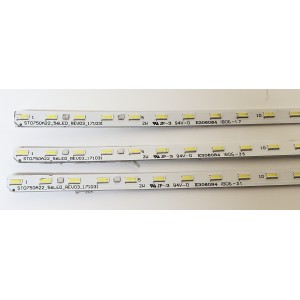 KIT DE LED'S PARA TV SONY ((3 PIEZAS)) / NUMERO DE PARTE ST0750A22_56LED_REV03_171031 / STO750A22_56LED_REV03_171031 / 733.02G08.0001 / 056380560011S816 / PANEL V750QWME01 / MODELO XBR-75X850F