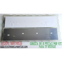 KIT DE LED'S ((NUEVOS)) PARA TV HISENSE ((8 PIEZAS)) / NUMERO DE PARTE RSAG7.820.11960/ROH VER.B /131778 / 1269609 / D220831 / HD650Z6U51-LCB1-20211026-JU.M65-0610063-P216-003AS_V02 / PANEL HD650Z6U51-LCB1 / T650QVN07.6 / MODELO 65U8H